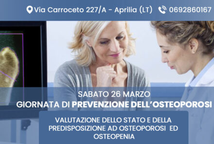 Sabato 26 Marzo giornata di prevenzione “DENSI CHECK”.