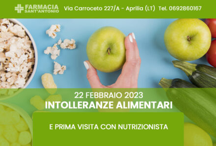 INTOLLERANZE ALIMENTARI e prima visita nutrizionista