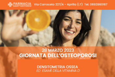 Giornata dell’osteoporosi: DENSITOMETRIA OSSEA ED ESAME VITAMINA D