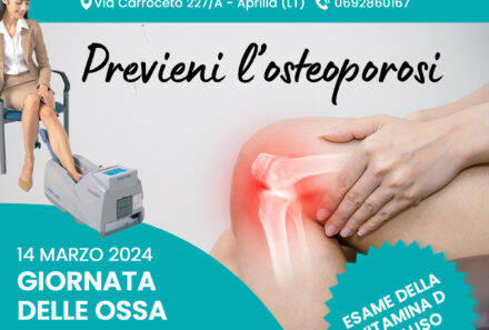 🩺 Giornata delle ossa – previeni l’osteoporosi